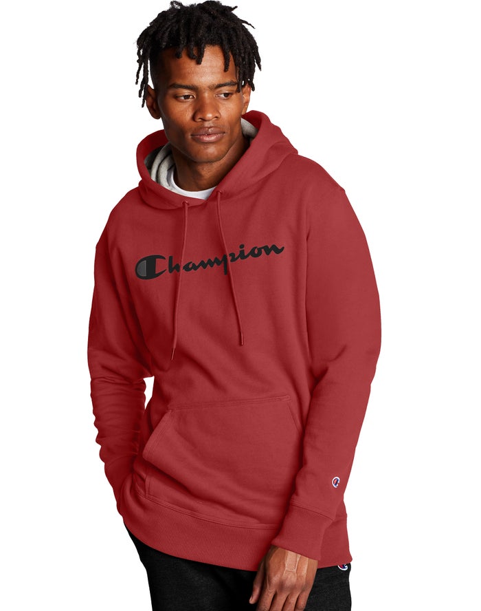 Sudadera Con Capucha Champion Hombre - Powerblend Script Logo ( Rojas ) 1407935-VJ